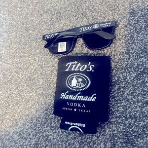 Tito’s Vodka koozie and sunglass Bundle